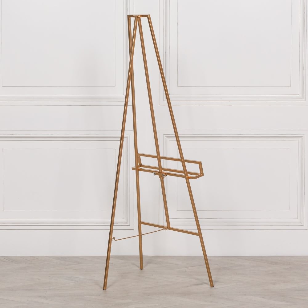 Product photograph of Contemporary Style Gold Metal Easel from Choice Furniture Superstore.